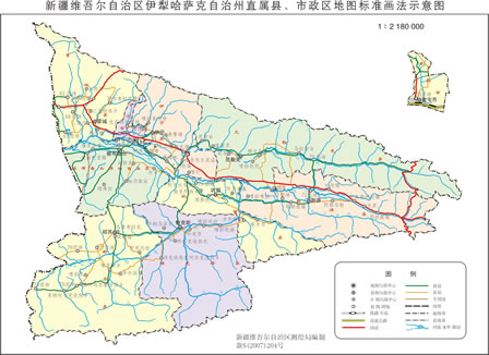 伊犁哈薩克自治州地圖